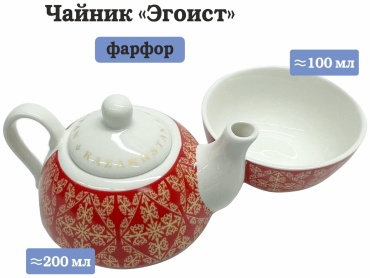 Чайник ПЧМ 0.25 л, фарфор