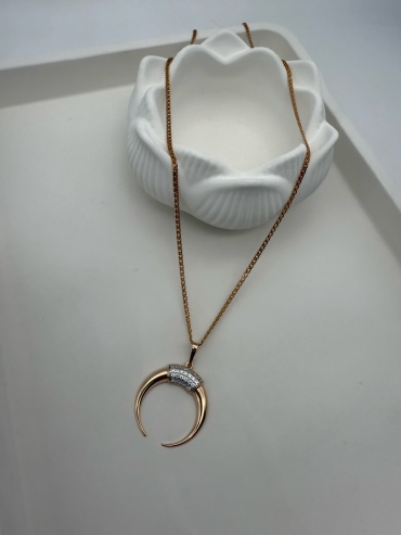 Колье AQUAMARINE 569268390 длина 50 см вес 3.1 г серебро, фианит