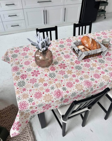Скатерть Maryam decor & textile 220x140 см, полиэстер, хлопок, дак, 1 шт