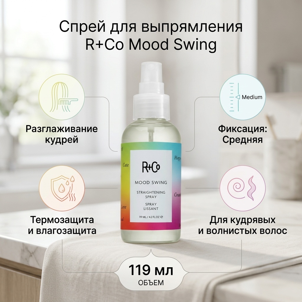 R Co Mood Straightning Spray спрей средняя фиксация 119 мл