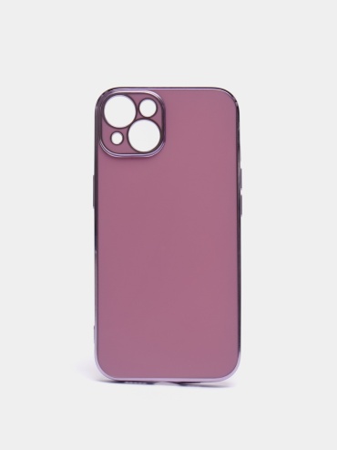 Чехол GLASS для Apple iPhone 15 Pro фиолетовый