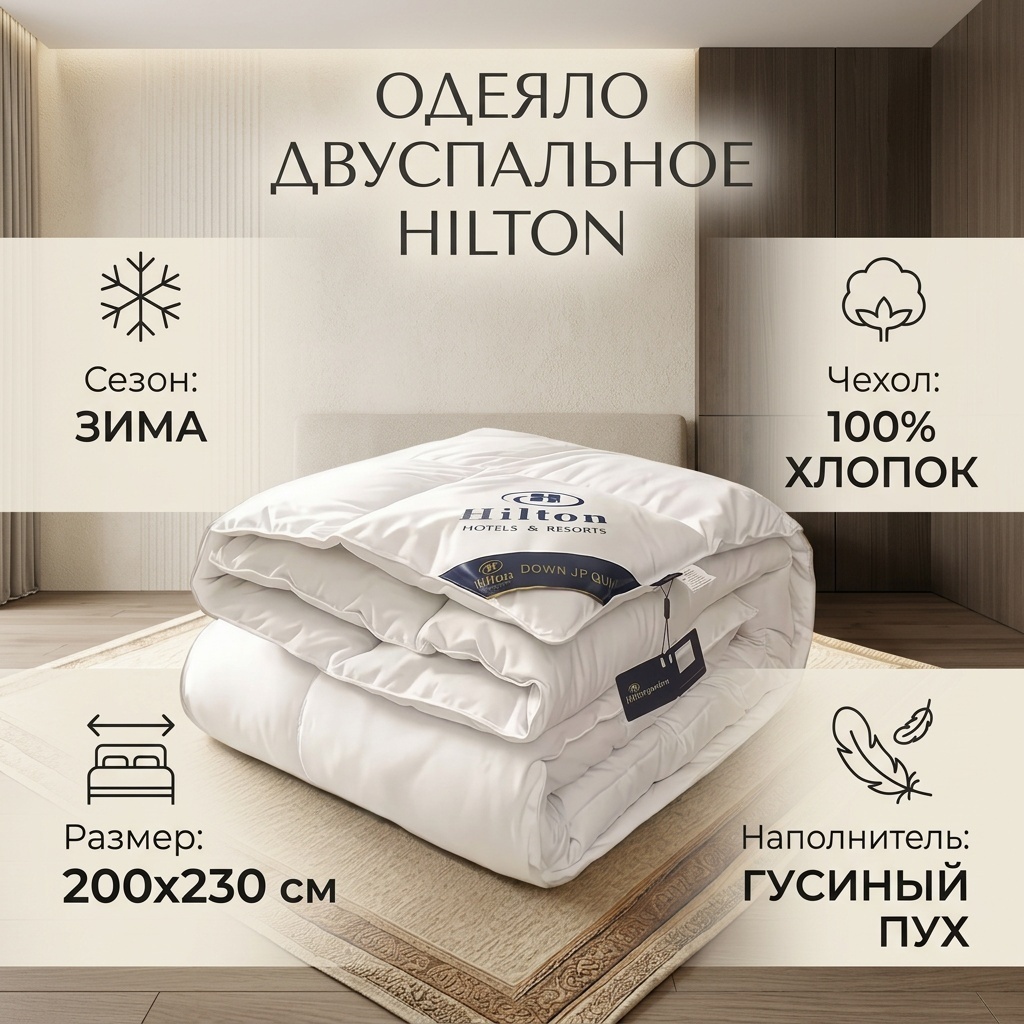 Одеяло зимняя 200x230 зимнее