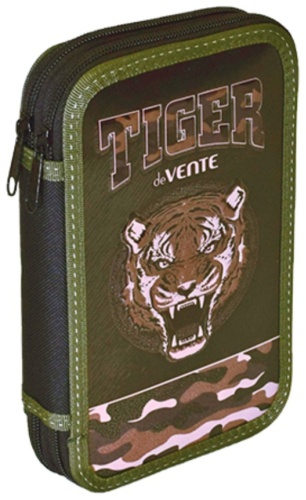 Пенал deVENTE Tiger, застежка молния, мультиколор