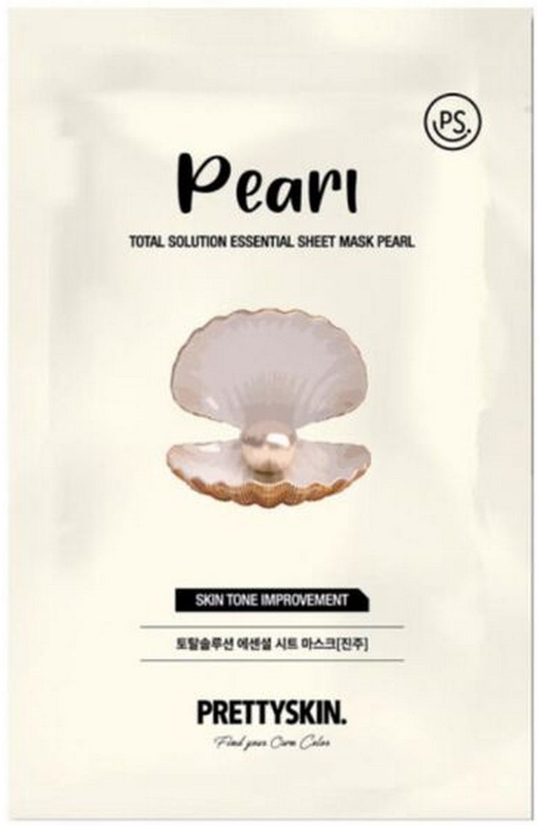 Маска для лица Pretty Skin тканевая Skin Pearl Essential Sheet Mask Тканевая Маска с Экстрактом Жемчуга 23ml 1 шт
