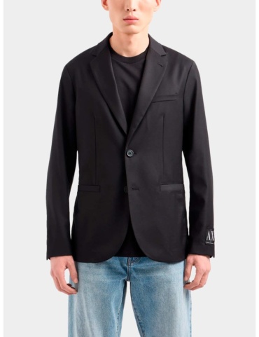 Пиджак однобортный Armani Exchange черный