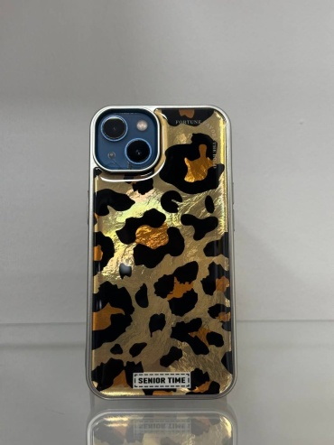 Чехол Fashion Case для Apple iPhone 15 черно-желтый