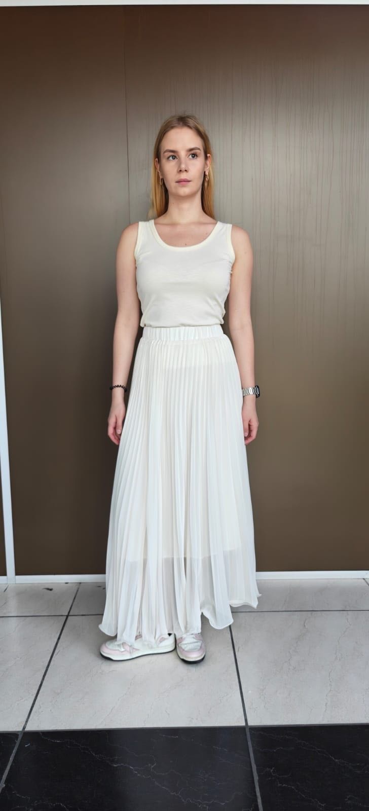 Плиссированная юбка NEW COLLECTION белый