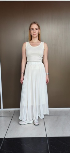 Плиссированная юбка NEW COLLECTION белый