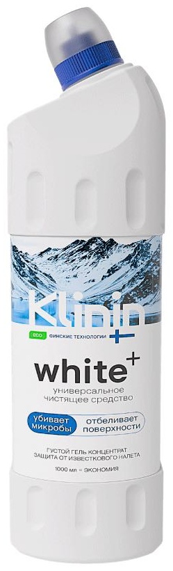 Жидкость Klinin Средство для унитаза и ванны WHITE+ 1 л 1 кг