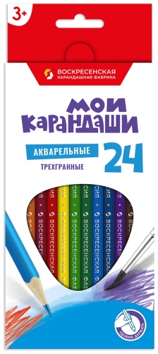 Цветной карандаш ВКФ форма трехгранная 24 шт