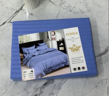 Комплект Korea Striped 2-спальный страйп-сатин, 2 наволочки: 55x80 см