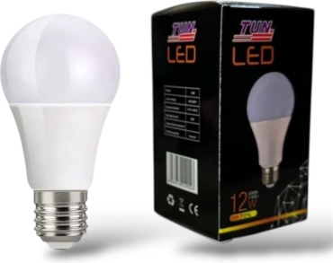 Лампочка 12W E27, светодиодная, холодный белый