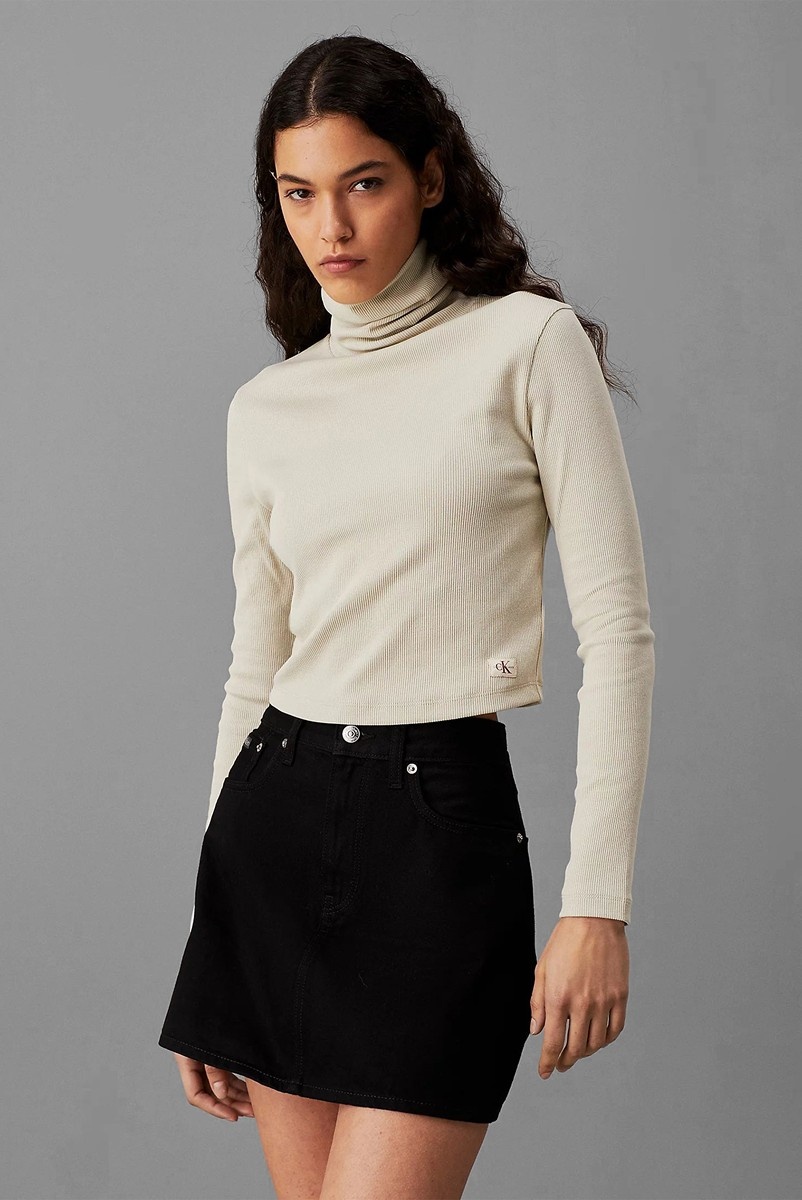 Лонгслив Calvin Klein Jeans бежевый