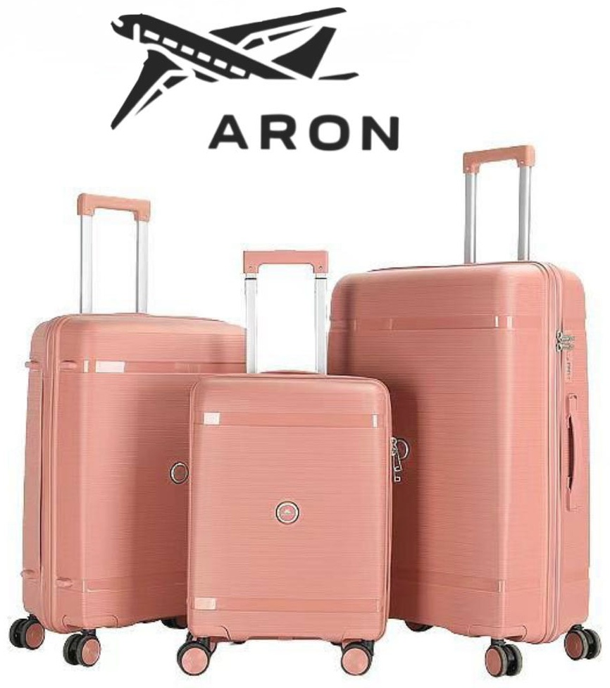 Чемодан ARON-003 полипропилен 220 л розовый