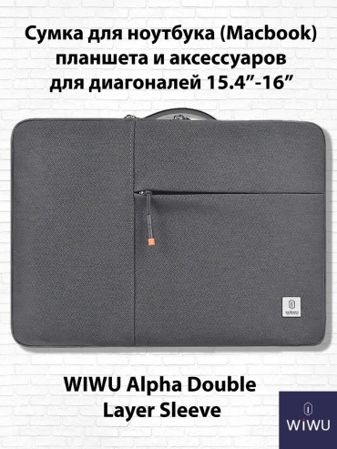 Чемодан WIWU 317437249 до 15" серый