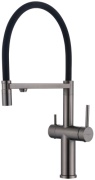 Смеситель с гибким изливом Raglo R20.63.09, нержавеющая сталь, цвет графит