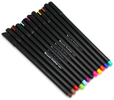 Ручка линер LUXOR Fineliner 18300/12ACT 12 шт, 0.45 мм, цвет чернил мультиколор