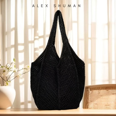 Сумка шоппер ALEX SHUMAN полиэстер, хлопок черный