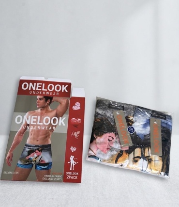 Боксеры Onelook синий, серый