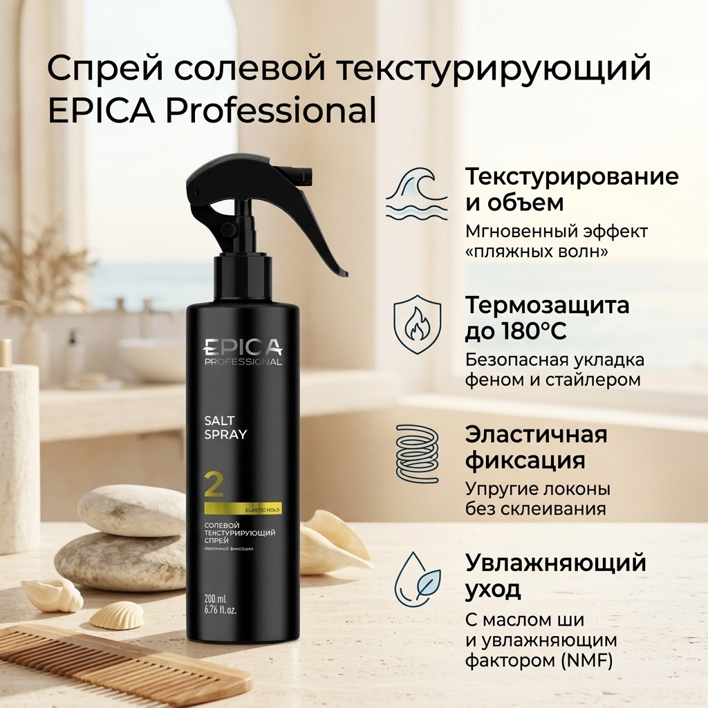 EPICA Professional Salt texturizing спрей слабая фиксация 200 мл