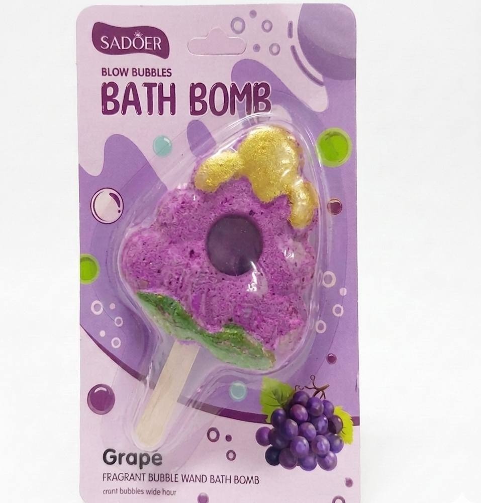 SADOER Grape Scented Bubble Bar Bath Salt Ball - Бомбочка Пена для ванны с ароматом винограда бомбочка 82 г