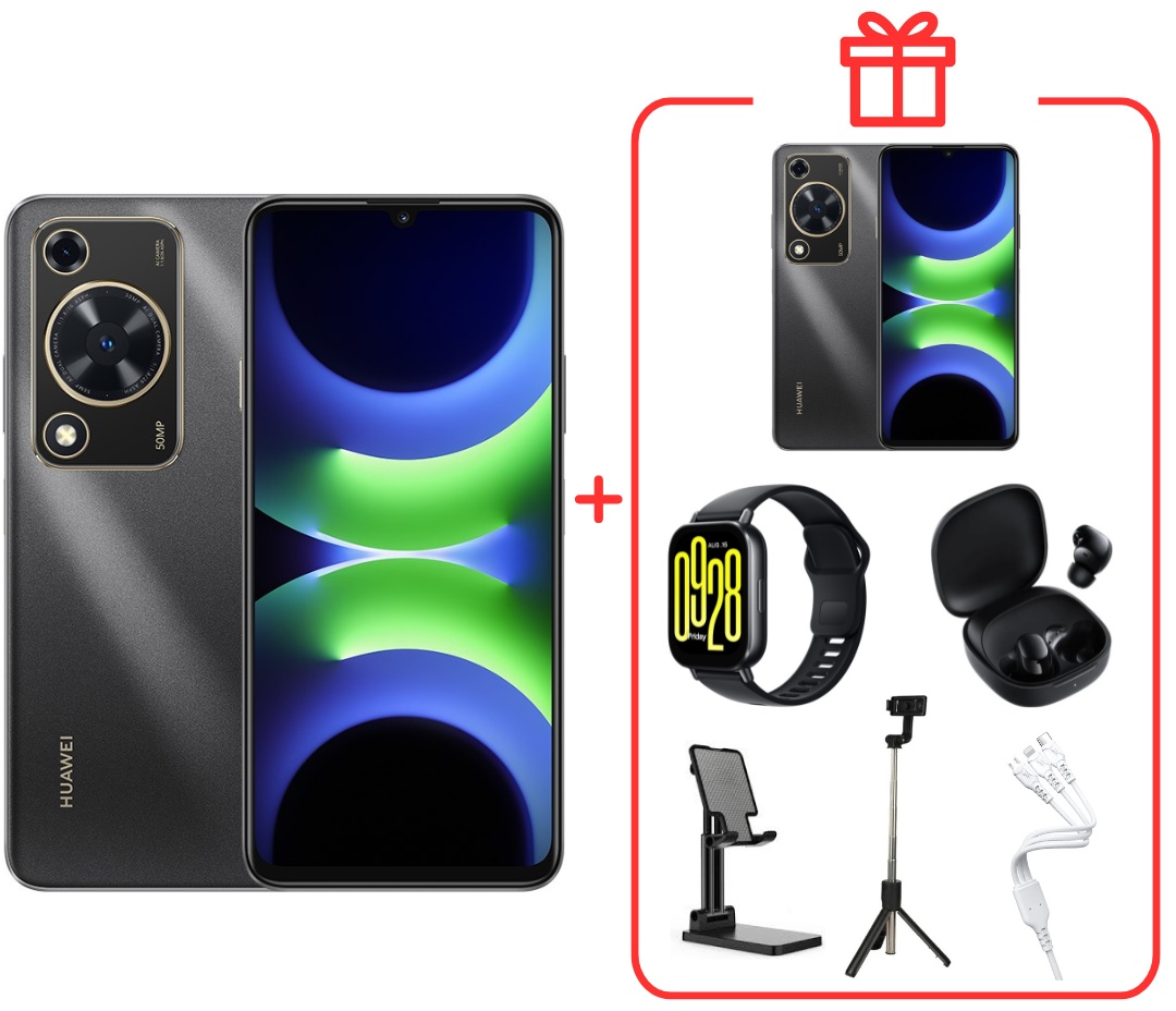Смартфон Huawei nova Y63 4 ГБ/128 ГБ черный + подарок