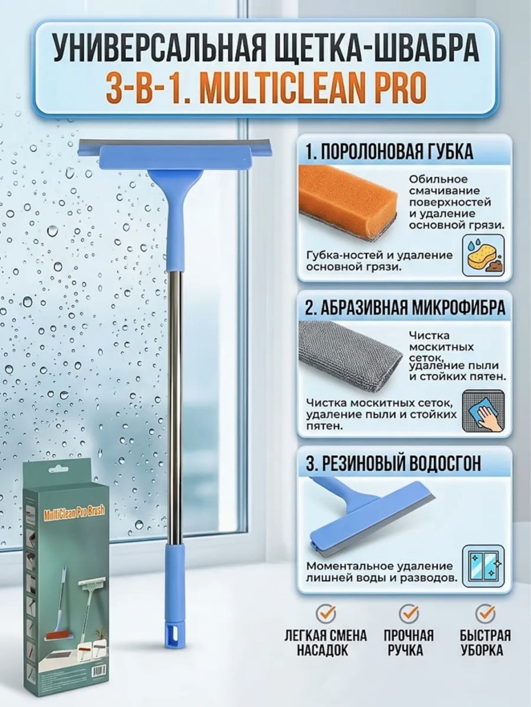 Стекломой 805206128 голубой