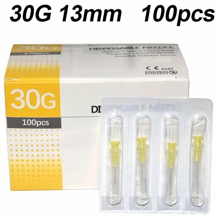 Иглы для мезотерапии 30G-13 mm иглы 100 шт