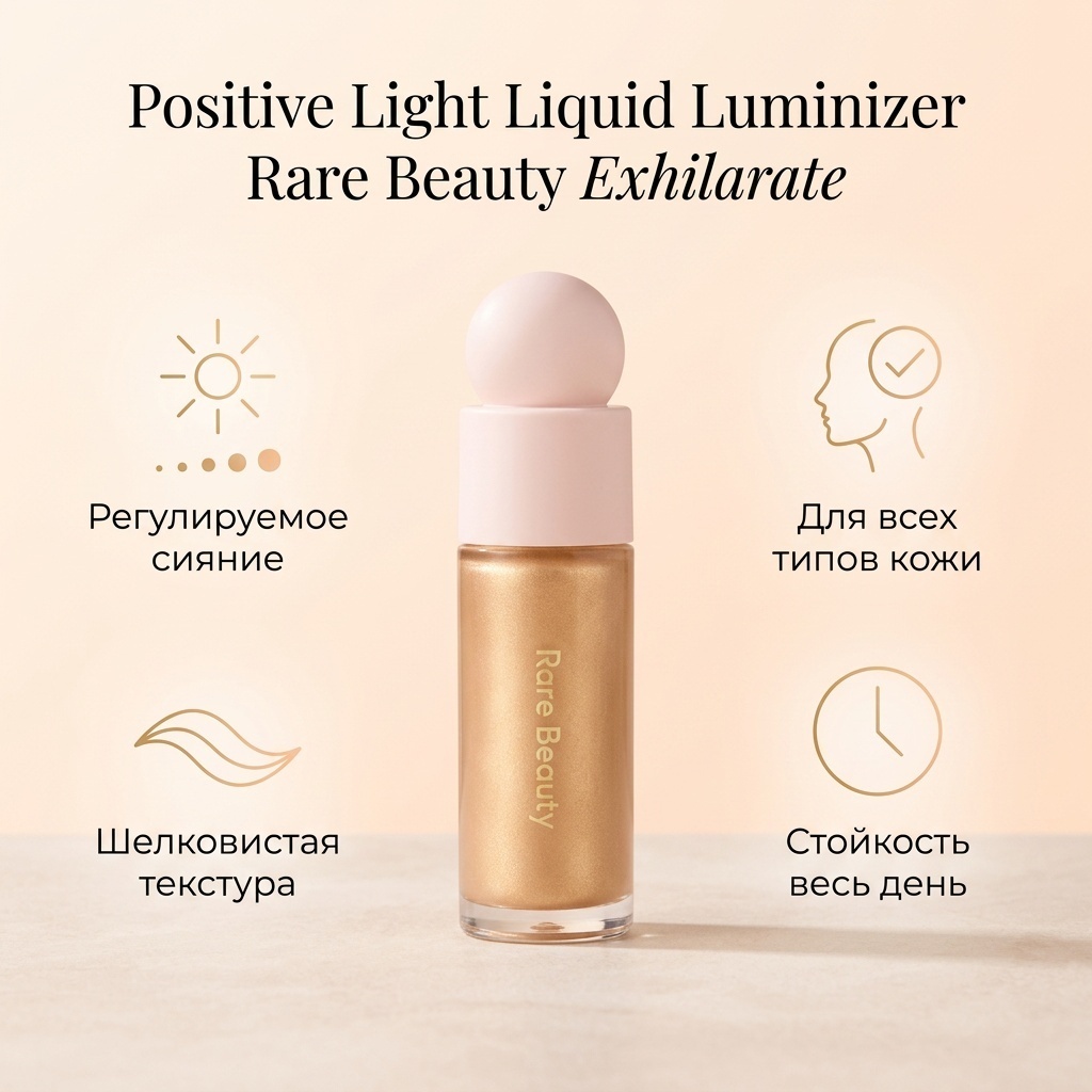 Rare Beauty Positive Light Liquid Luminizer крем-хайлайтер, хайлайтер Exhilarate