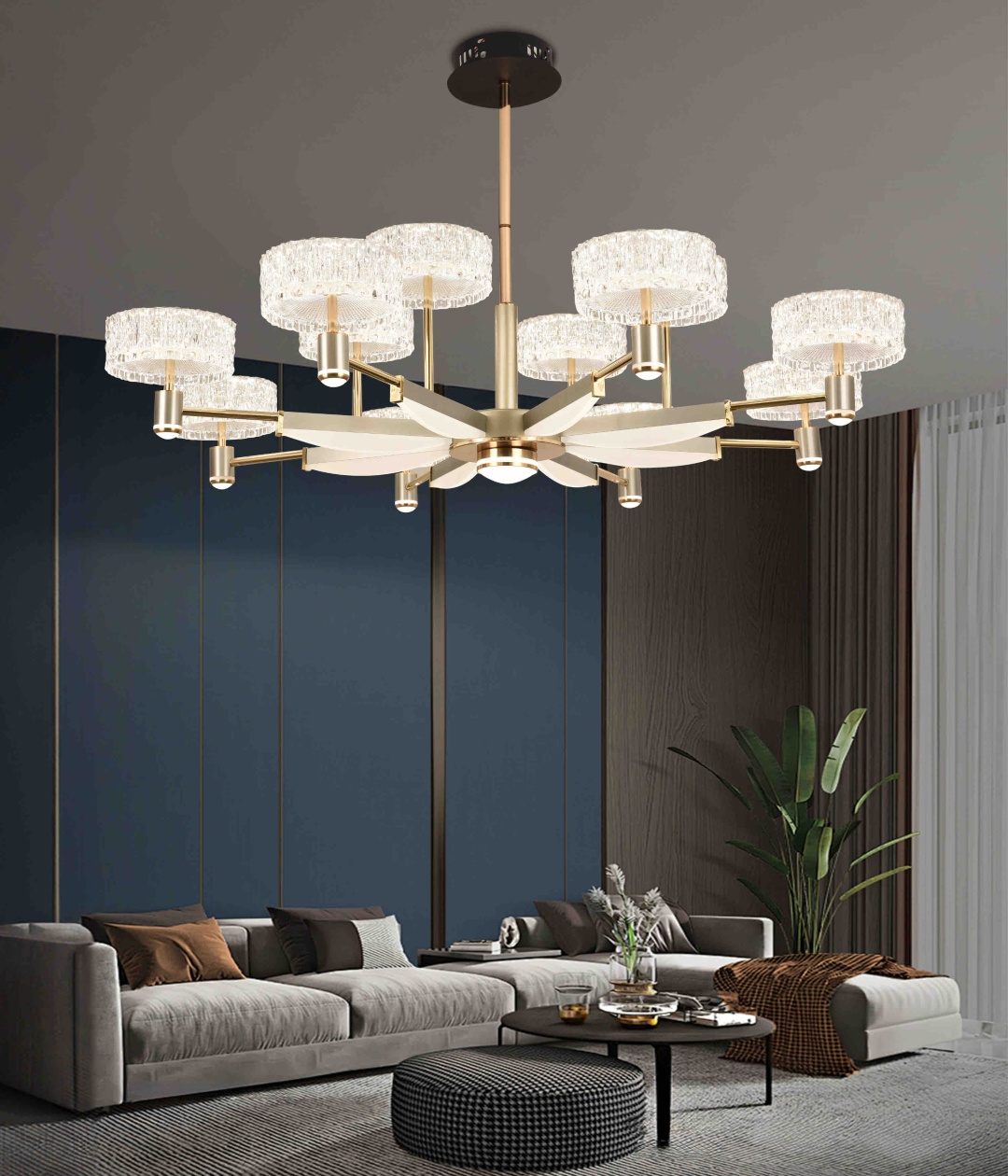 Люстра подвесная Сталкер LED, кол-во ламп: 12 шт
