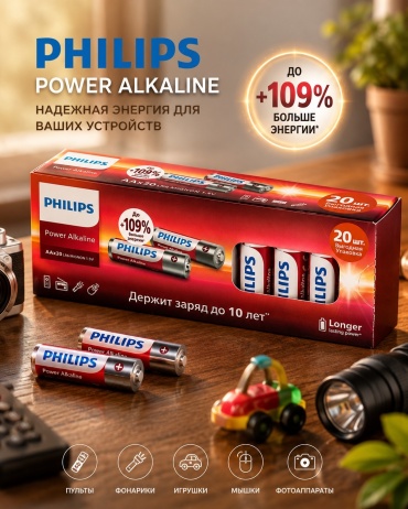 Батарейка AA Philips 20 шт