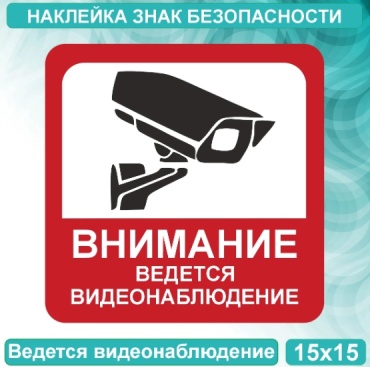 Наклейка Ведется видеонаблюдение 15x15 см