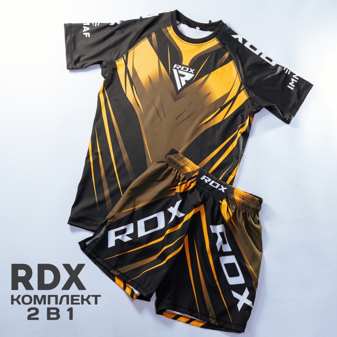 Спортивный костюм RDX черный, желтый