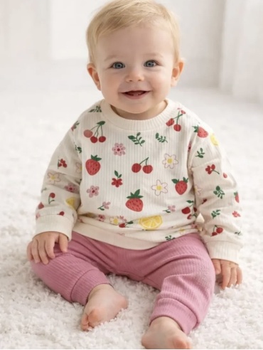 Комплект CGS baby лиловый, светло-бежевый