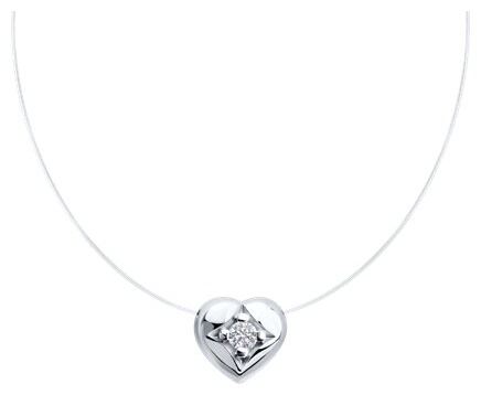 Колье Diamant D94-170-02189-1A длина 50 см вес 0.92 г серебро, фианит