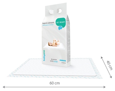 Пеленка одноразовая BabyOno 513, 10 шт, 40x60 см