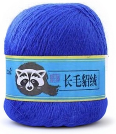 Моток Long Mink Wool 02154 синий электрик 08 350 м 50 г