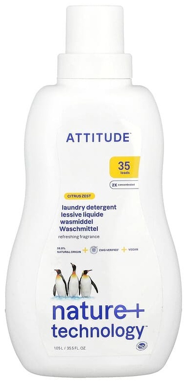 ATTITUDE средство для стирки, 35 загрузок, с ароматом цитрусовых, 1,05 л 1.05 л