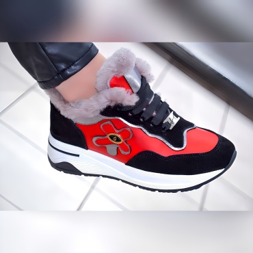 Кроссовки FASHION Зимние кроссовки  красный, черный