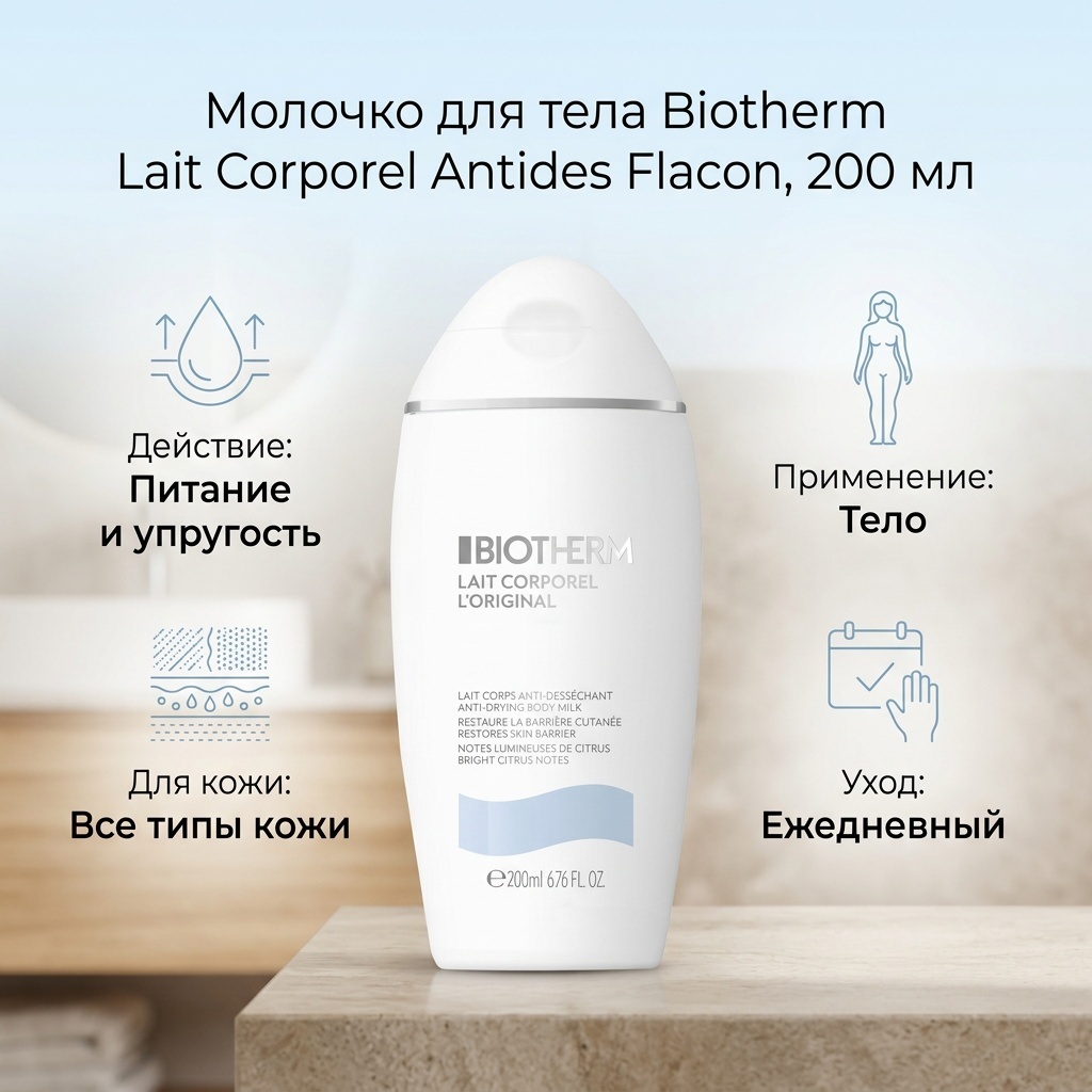 Biotherm Lait Corporel Antides Flacon молочко для тела 200 мл