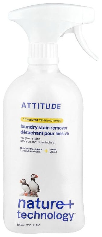 ATTITUDE пятновыводитель пятновыводитель для белья, энергия цитруса, 800 мл