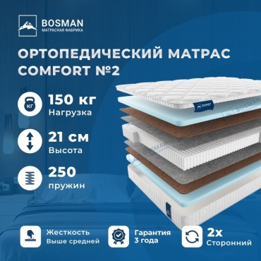 Матрас Bosman Comfort №2, 110x200x21 см