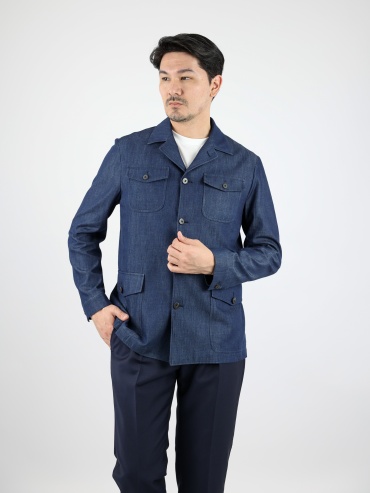 Пиджак однобортный BESPOKE темно-синий