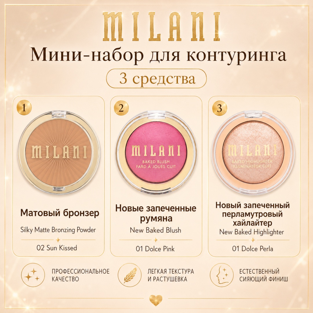 Milani Cosmetics Мини для Контуринга набор декоративной косметики для женщин