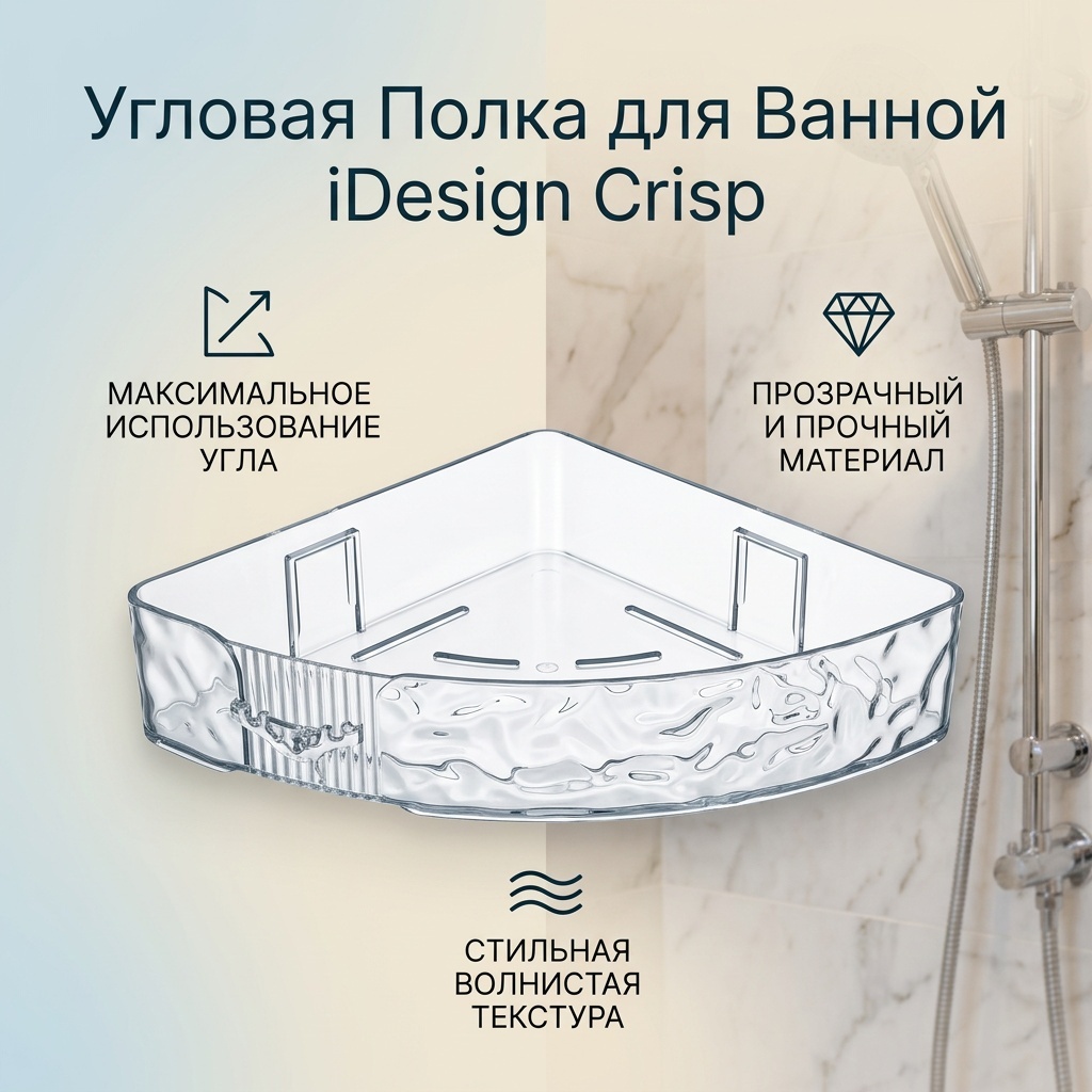 107 Beauty полка CRISP 1 шт, пластик