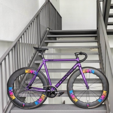Велосипед Tsunami SNM100 ELITE FIXED BIKE (Spark Purple) 2024 20.5 дюймов фиолетовый