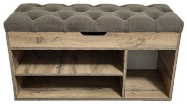 Банкетка-обувница Mebellion Brown Vermo 90x34x49 см, ЛДСП