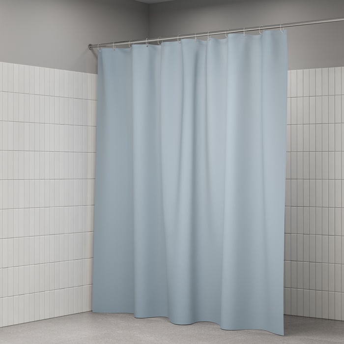 Штора для ванной IDDIS BL06P24i11 200x240 голубой, полиэстер