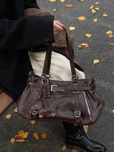 Сумка тоут BAGS AVENUE полиуретан темно-коричневый