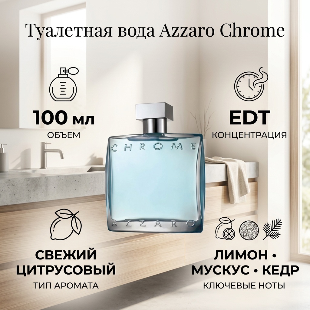 Azzaro Chrome туалетная вода EDT 100 мл, для мужчин